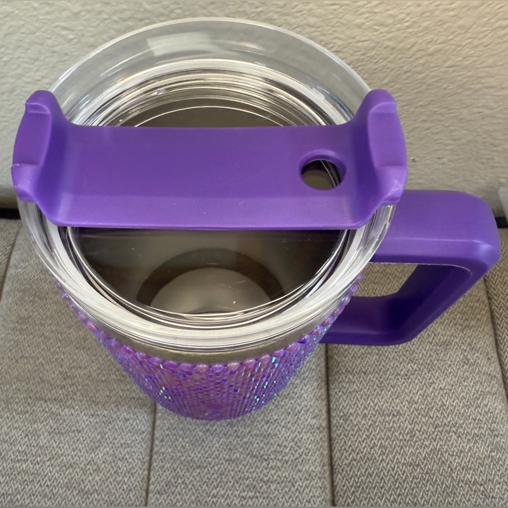 40oz Premium Rhinestone Insulated Stainless Steel, Insulated Tumbler New PURPLE - Picture 4 of 15